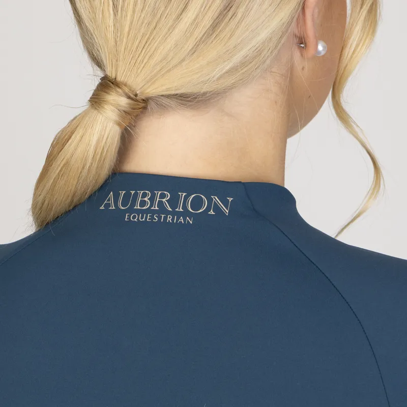 Aubrion Equestrian Winter Long Sleeve Base Layer - Estate Blue-3