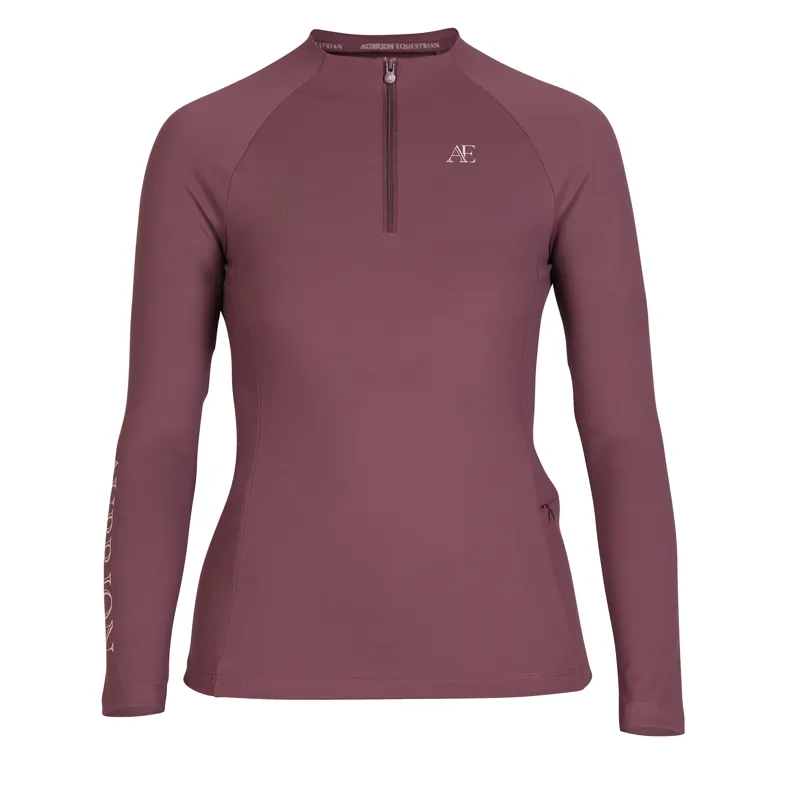 Aubrion Equestrian Winter Long Sleeve Base Layer - Thistle-5