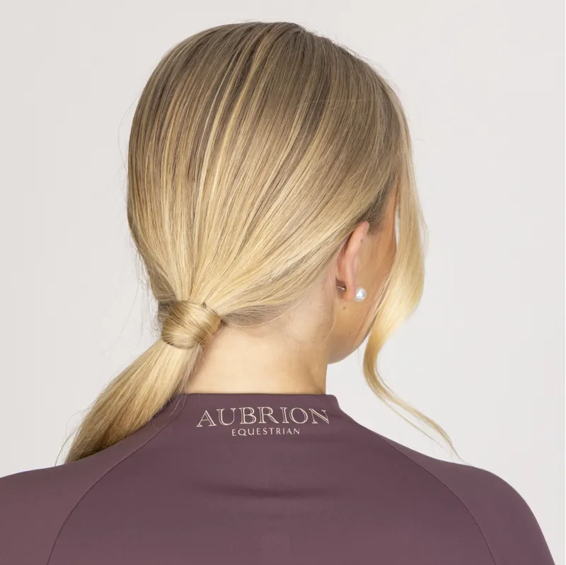 Aubrion Equestrian Winter Long Sleeve Base Layer - Thistle-2