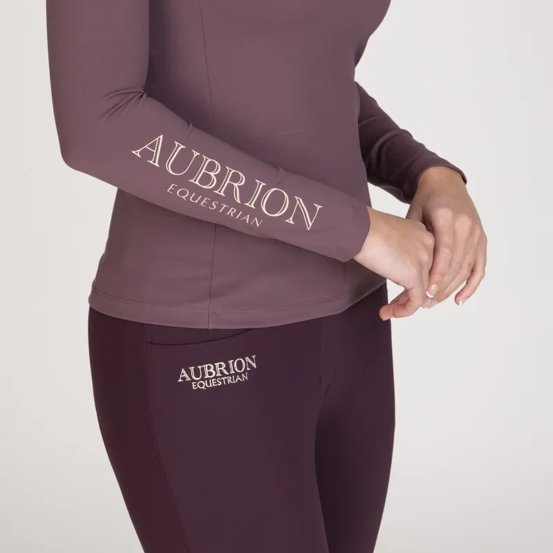 Aubrion Equestrian Winter Long Sleeve Base Layer - Thistle-3