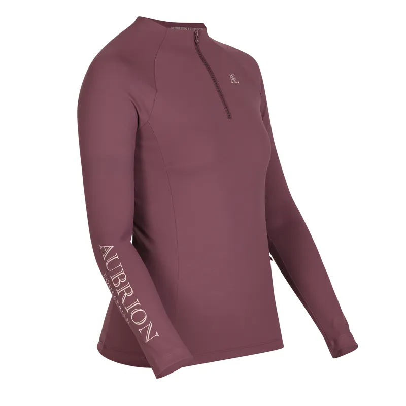 Aubrion Equestrian Winter Long Sleeve Base Layer - Thistle-6