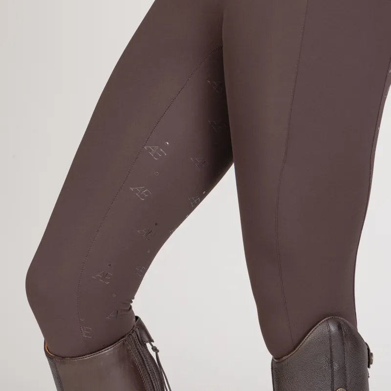 Aubrion Equestrian Winter Riding Tights - Espresso-10