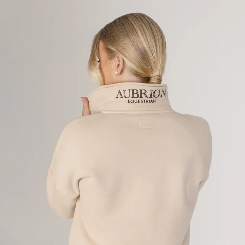 Aubrion Equestrian Quarter Zip Sweater - Oat-4