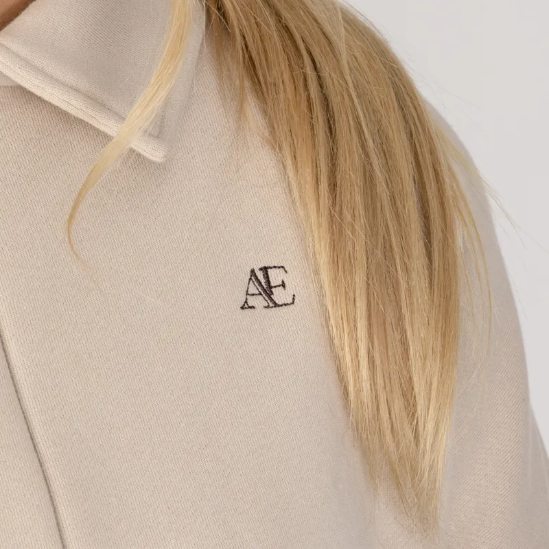 Aubrion Equestrian Quarter Zip Sweater - Oat-6