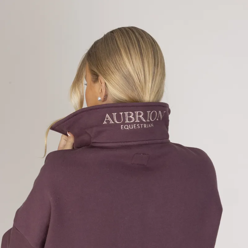 Aubrion Equestrian Quarter Zip Sweater - Thistle-6
