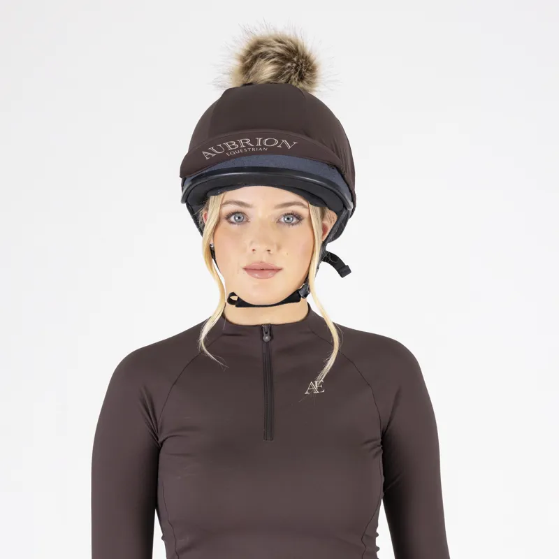 Aubrion Equestrian Hat Cover - Espresso-5