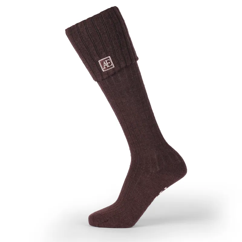 Aubrion Equestrian Knit Boot Socks - Espresso