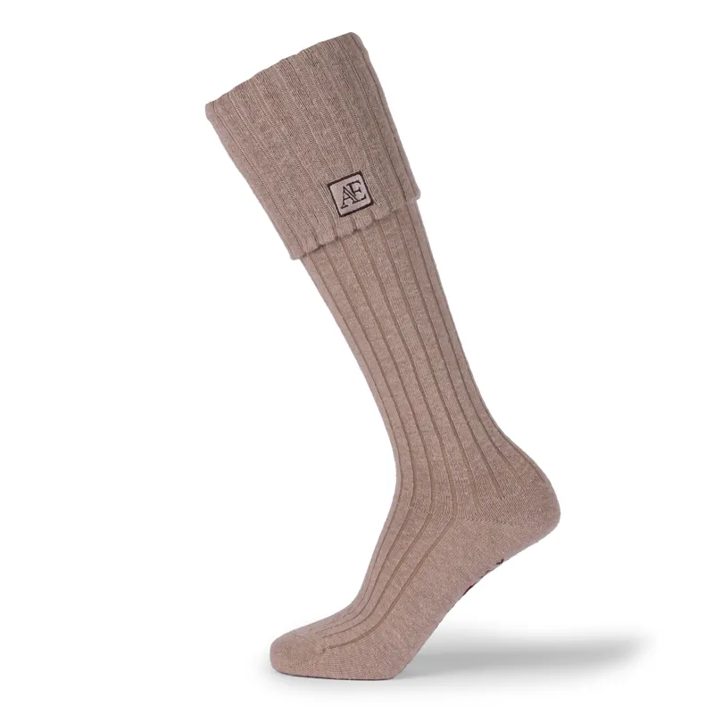 Aubrion Equestrian Knit Boot Socks - Oat