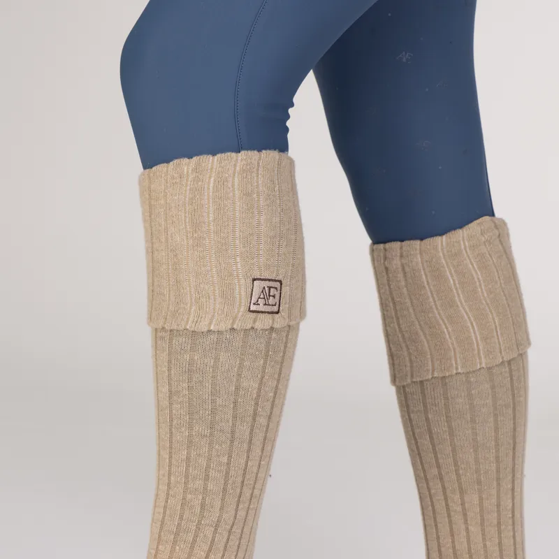 Aubrion Equestrian Knit Boot Socks - Oat-3