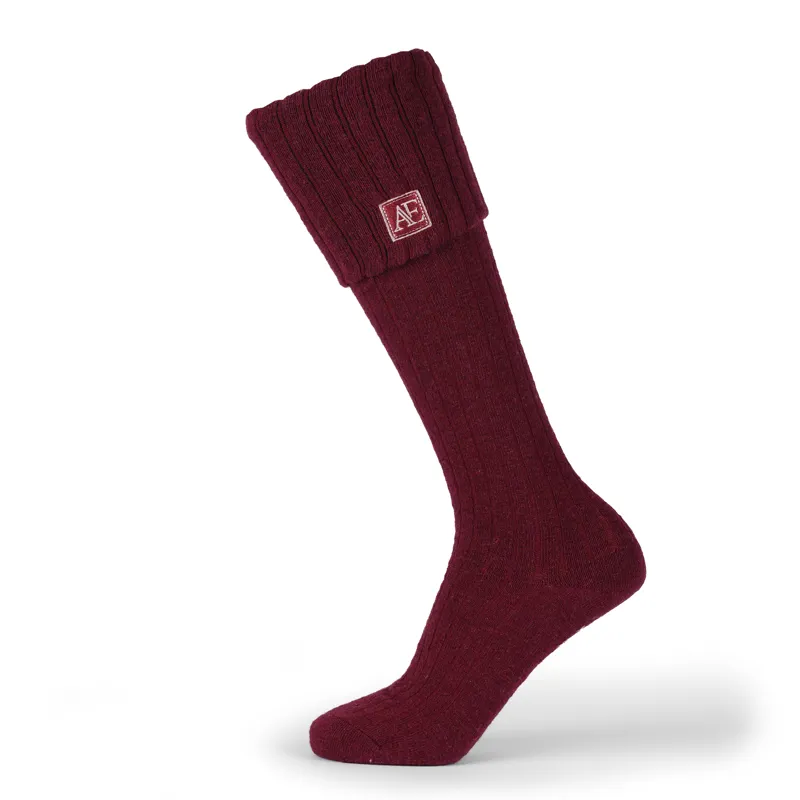 Aubrion Equestrian Knit Boot Socks - Port