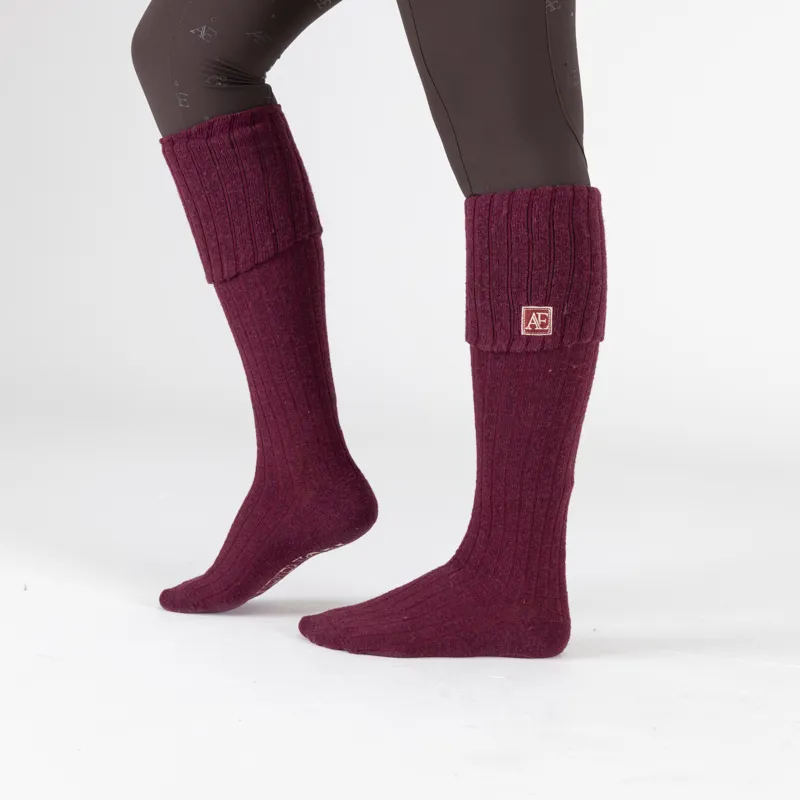 Aubrion Equestrian Knit Boot Socks - Port-5
