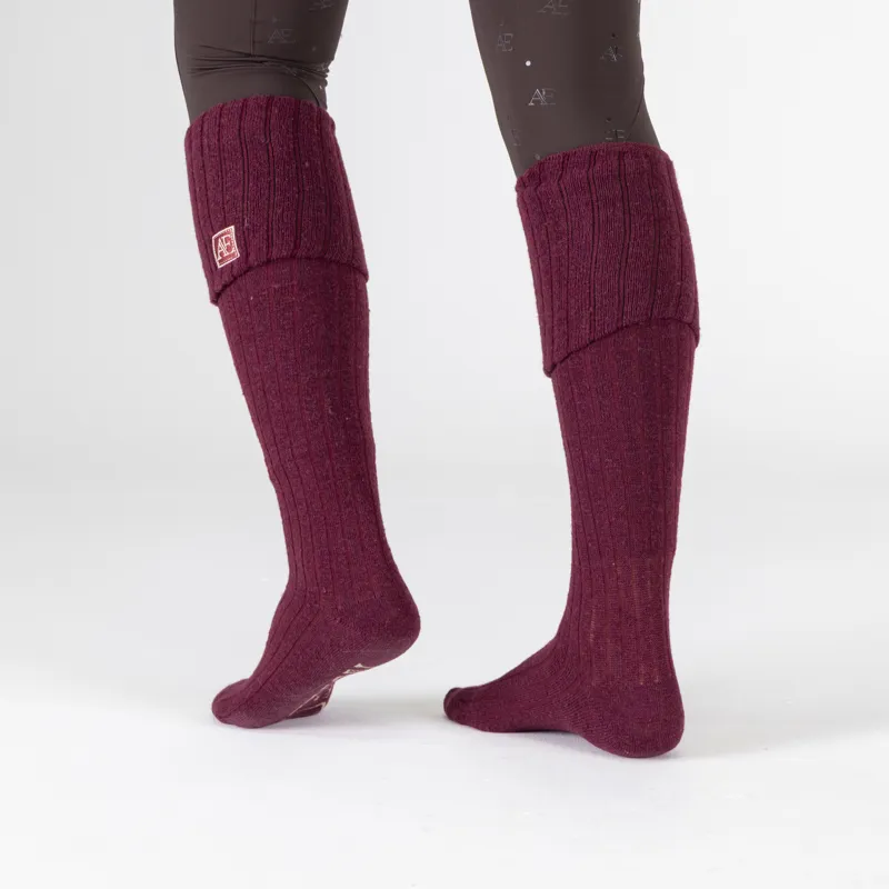 Aubrion Equestrian Knit Boot Socks - Port-6
