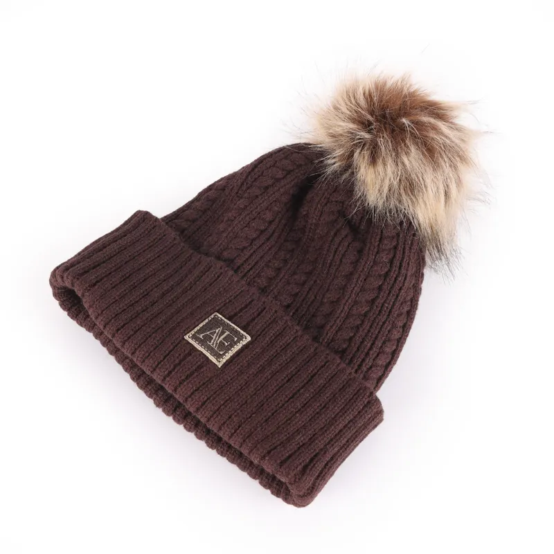 Aubrion Equestrian Knit Hat - Espresso-1