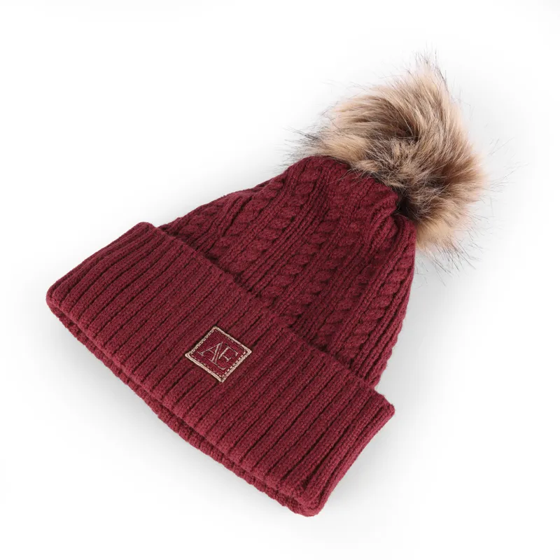 Aubrion Equestrian Knit Hat - Port-1