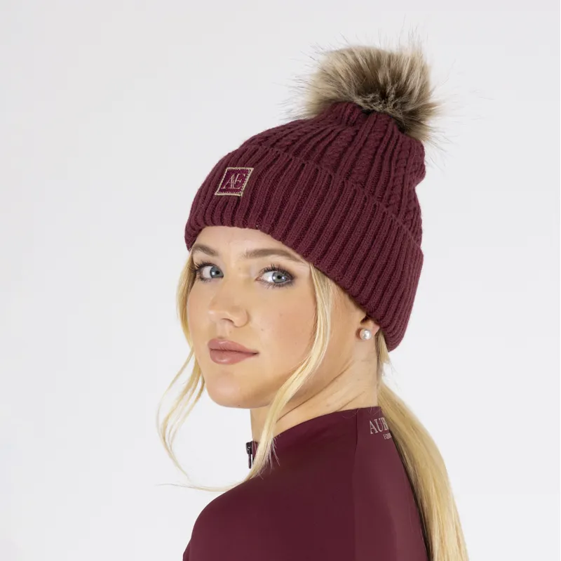 Aubrion Equestrian Knit Hat - Port-3