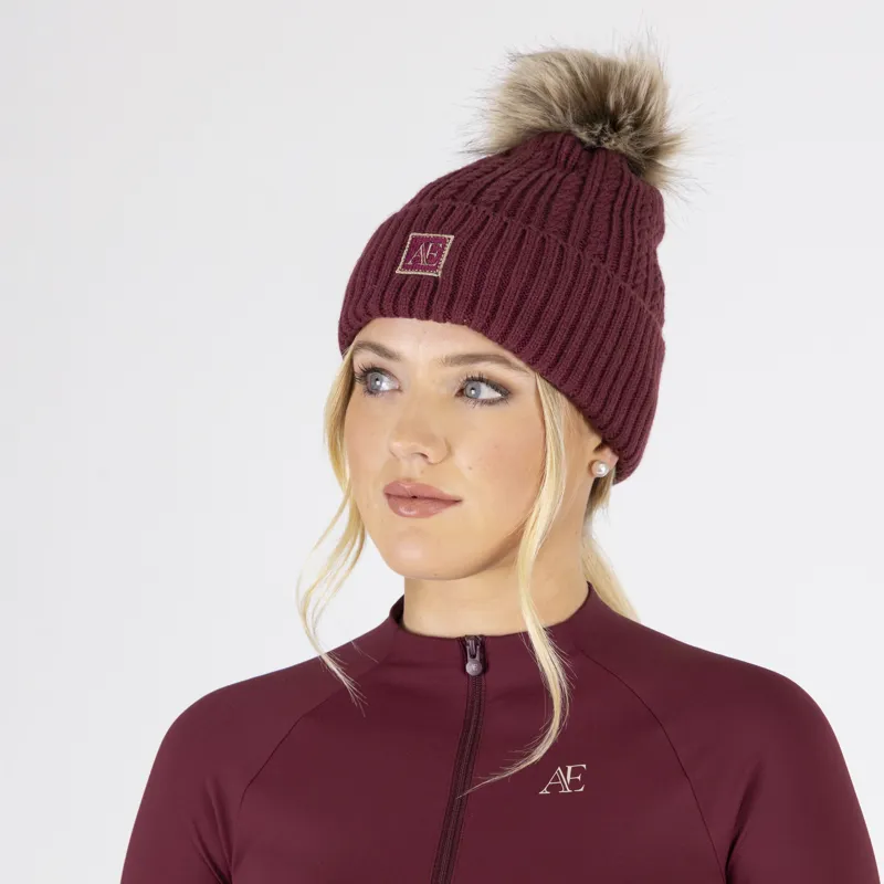 Aubrion Equestrian Knit Hat - Port-4