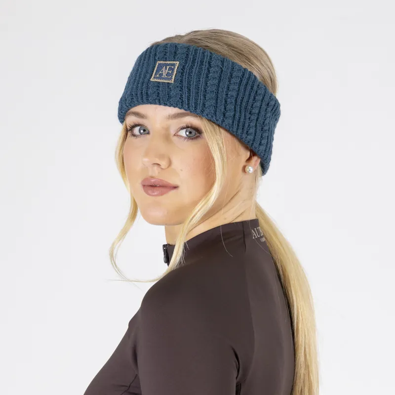 Aubrion Equestrian Knit Headband - Estate Blue-2