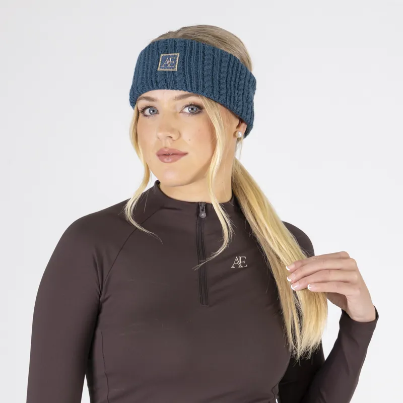 Aubrion Equestrian Knit Headband - Estate Blue-3