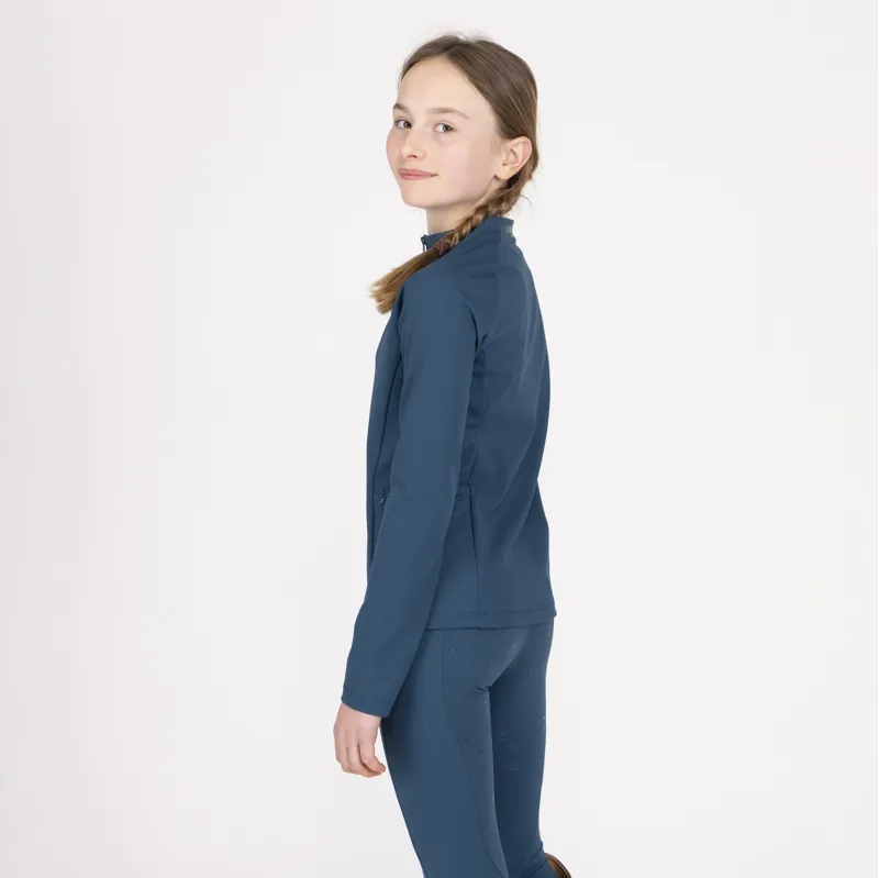 Aubrion Equestrian Young Rider Winter Long Sleeve Base Layer - Estate Blue-8