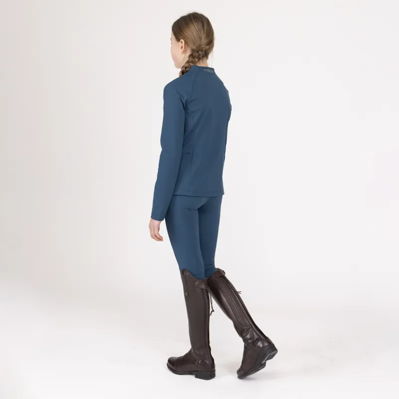 Aubrion Equestrian Young Rider Winter Long Sleeve Base Layer - Estate Blue-9