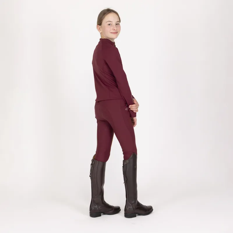 Aubrion Equestrian Young Rider Winter Long Sleeve Base Layer - Port-2