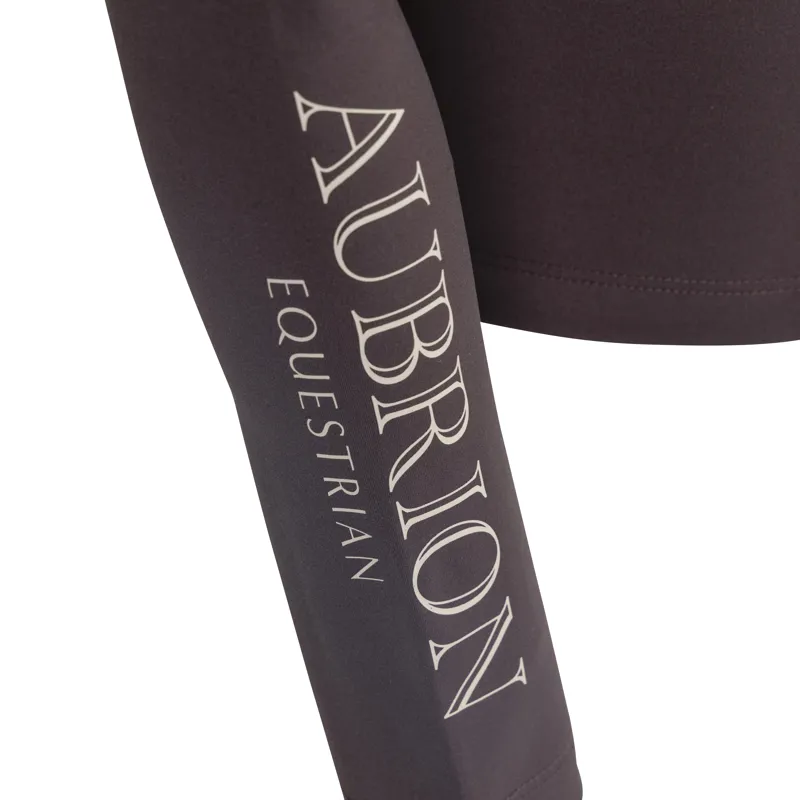 Aubrion Equestrian Young Rider Winter Long Sleeve Base Layer - Espresso-10