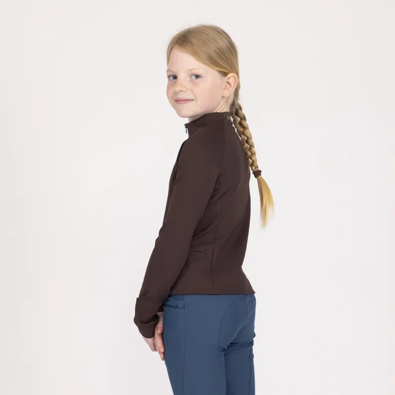 Aubrion Equestrian Young Rider Winter Long Sleeve Base Layer - Espresso-1