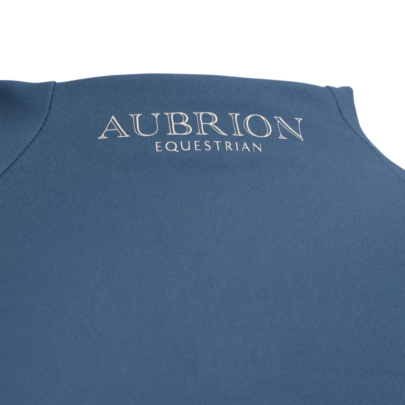 Aubrion Equestrian Young Rider Winter Long Sleeve Base Layer - Estate Blue-3