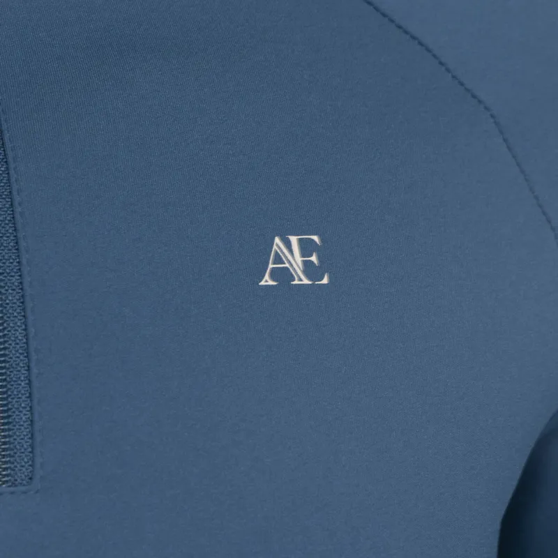 Aubrion Equestrian Young Rider Winter Long Sleeve Base Layer - Estate Blue-4