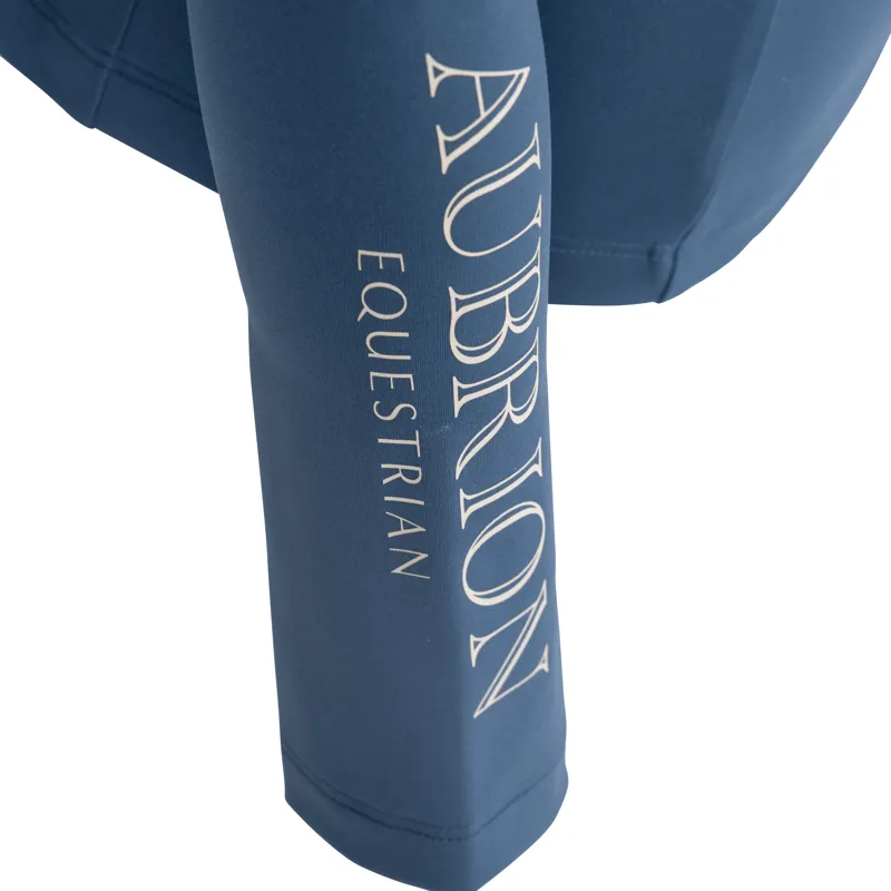 Aubrion Equestrian Young Rider Winter Long Sleeve Base Layer - Estate Blue-6