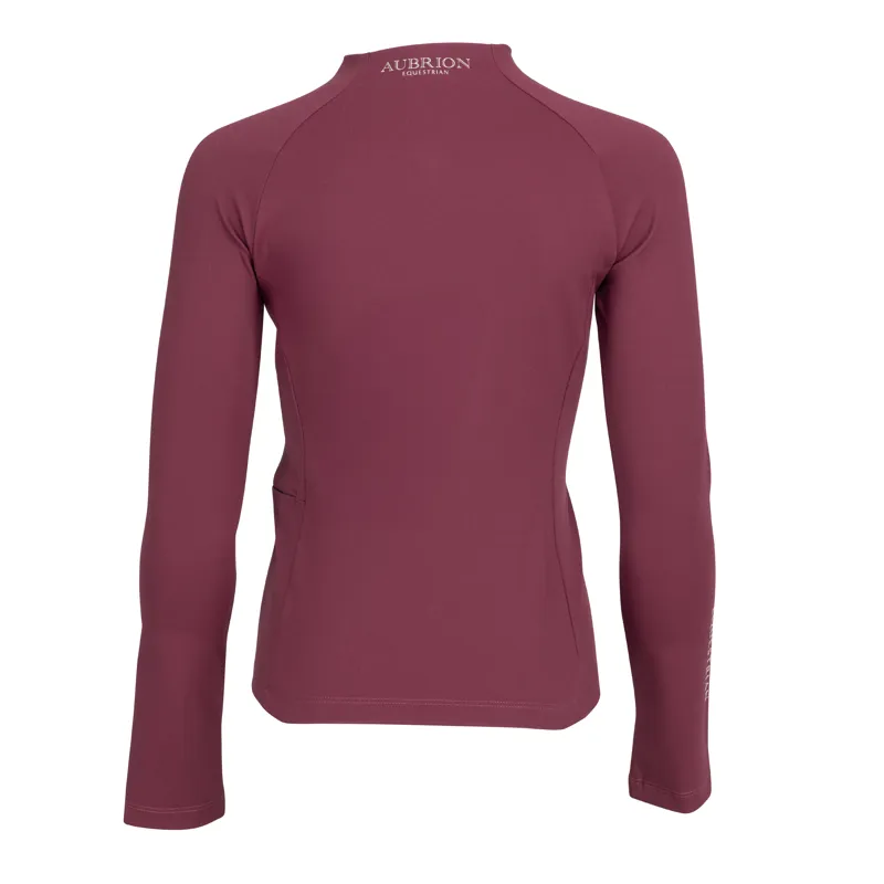 Aubrion Equestrian Young Rider Winter Long Sleeve Base Layer - Port-4