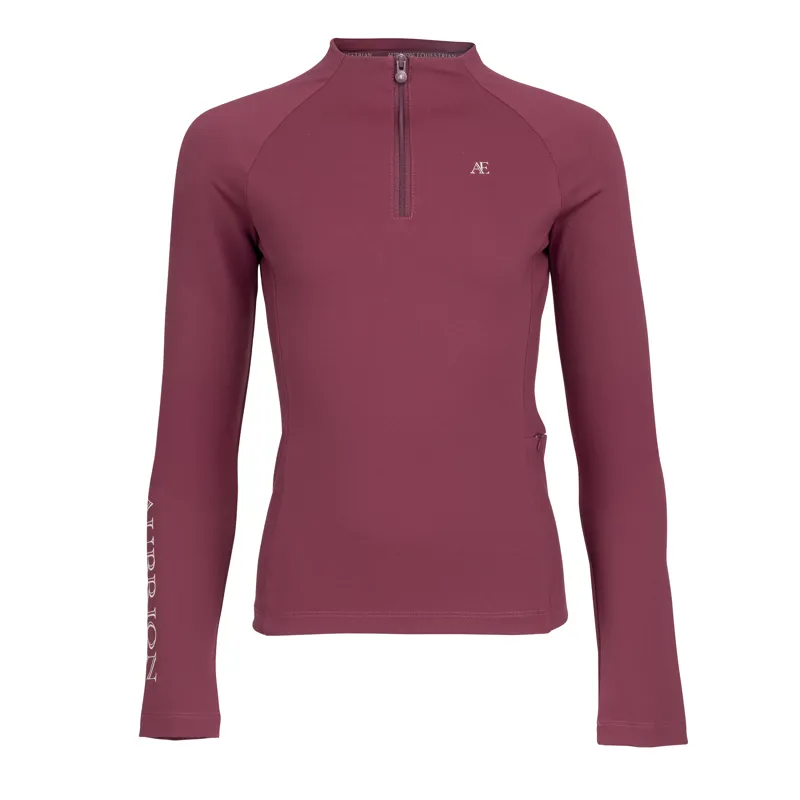 Aubrion Equestrian Young Rider Winter Long Sleeve Base Layer - Port-5