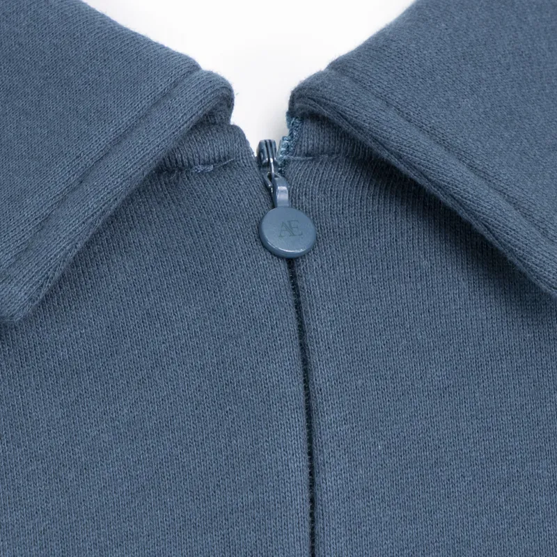 Aubrion Equestrian Young Rider Quarter Zip Sweater - Estate Blue-7