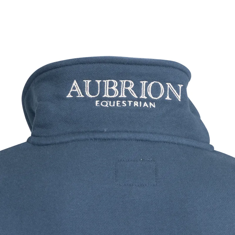 Aubrion Equestrian Young Rider Quarter Zip Sweater - Estate Blue-8