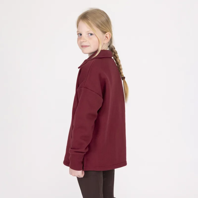 Aubrion Equestrian Young Rider Quarter Zip Sweater - Port-6