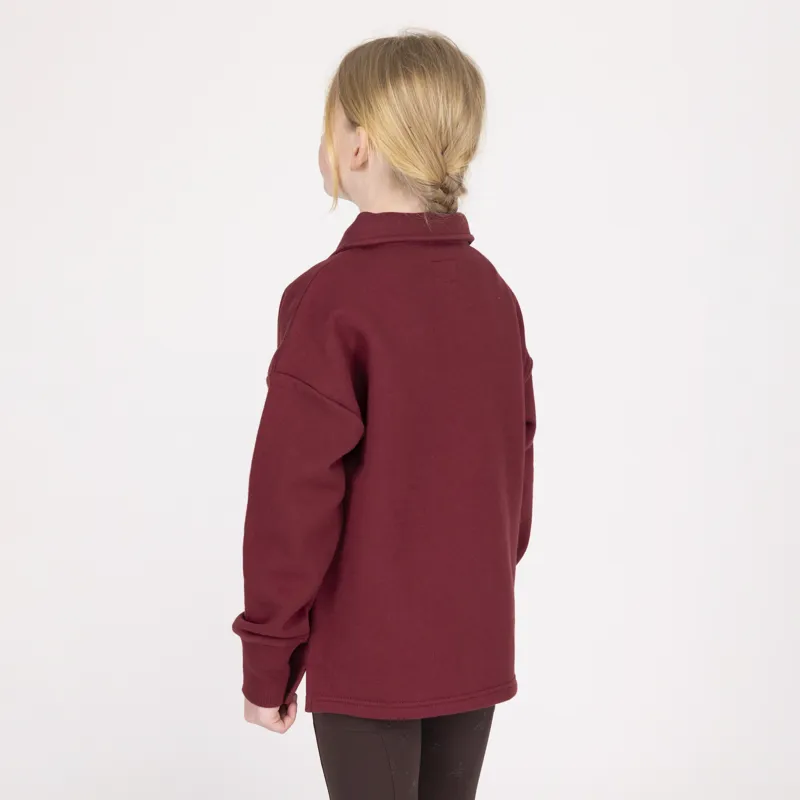 Aubrion Equestrian Young Rider Quarter Zip Sweater - Port-7