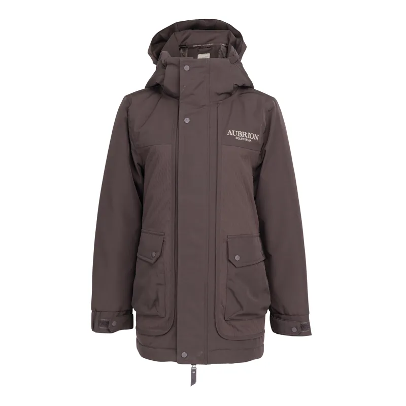 Aubrion Equestrian Young Rider Winter Coat - Espresso-1