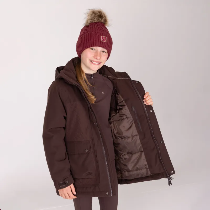 Aubrion Equestrian Young Rider Winter Coat - Espresso-4