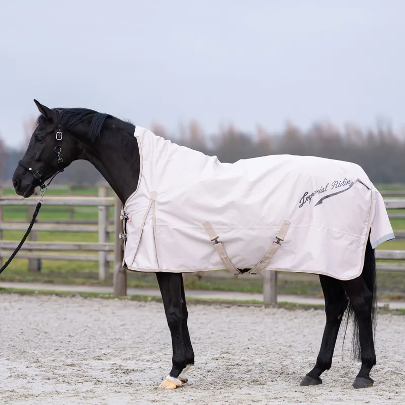 Imperial Riding Super Dry 300g Turnout Rug - Taupe Herringbone