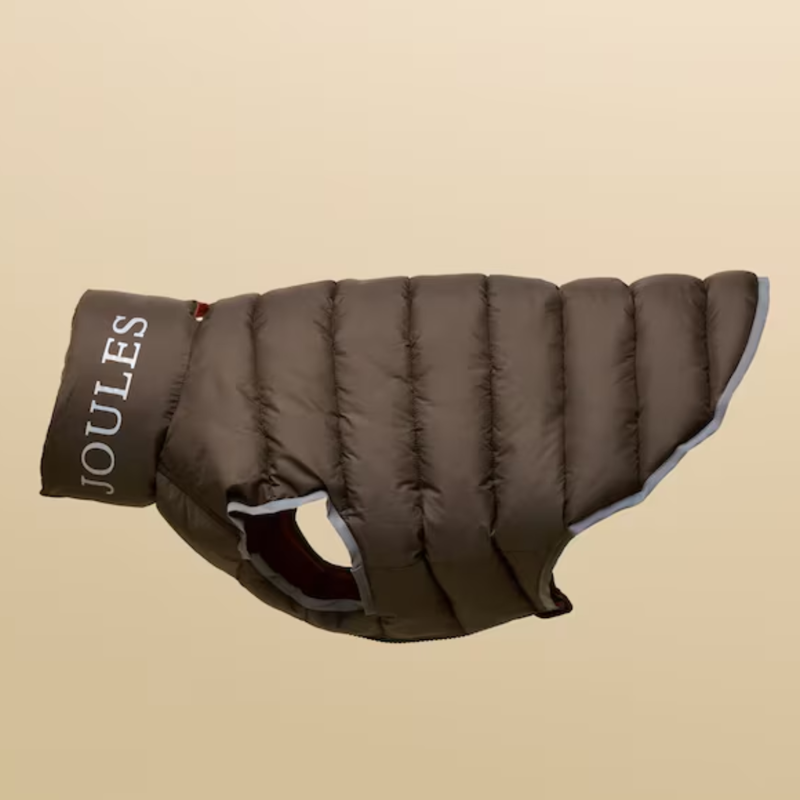 Joules Moorsdale Reversible Dog Puffer Coat - Ketchup-10