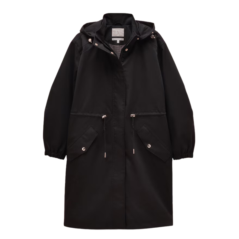 Joules Ladies Stormwell Hooded Waterproof Raincoat - Black-8
