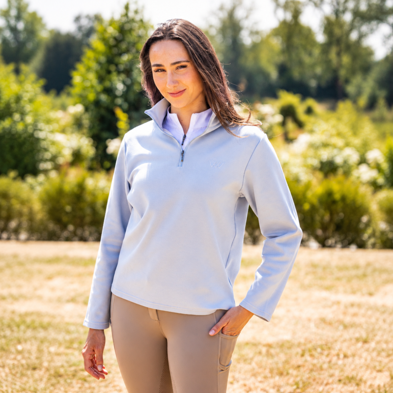 Woof Wear Ladies 1/4 Zip Fleece - Powder Blue
