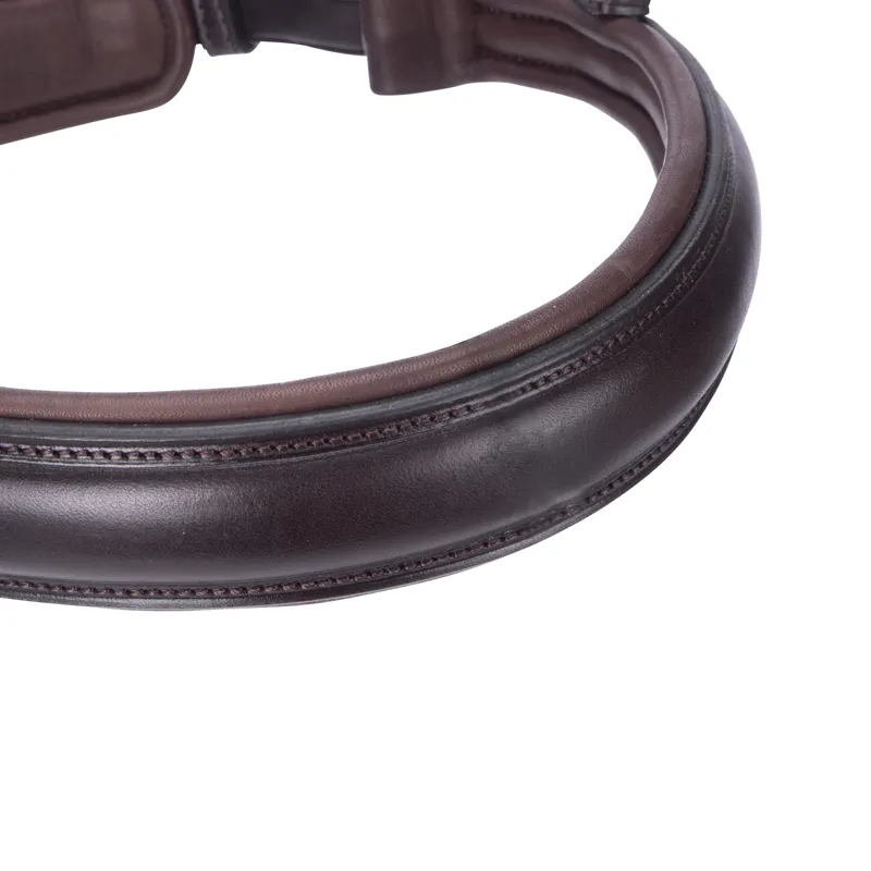 Shires Velociti LUSSO Elite Padded Cavesson Noseband - Havana-2