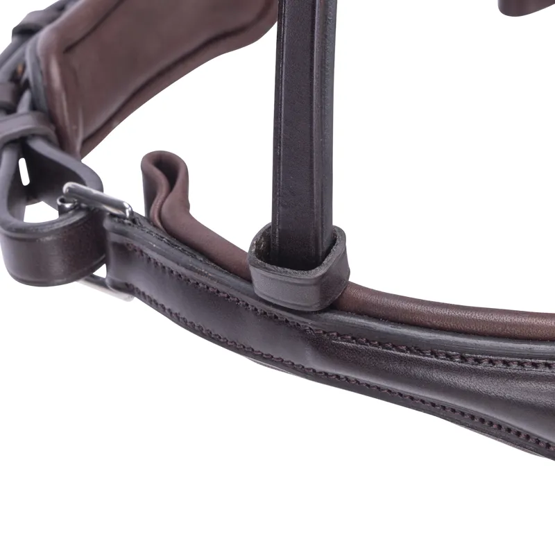 Shires Velociti LUSSO Elite Padded Cavesson Noseband - Havana-4