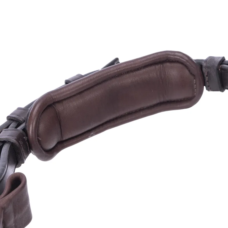 Shires Velociti LUSSO Elite Padded Cavesson Noseband - Havana-1