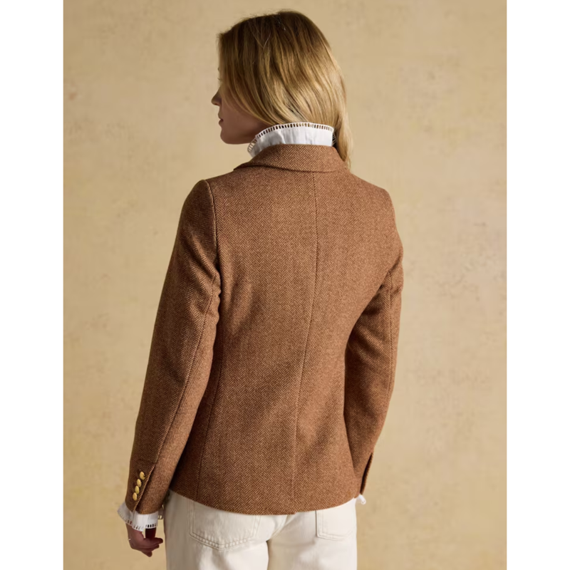 Joules Ladies Canterly Jacket - Brown Herringbone-2
