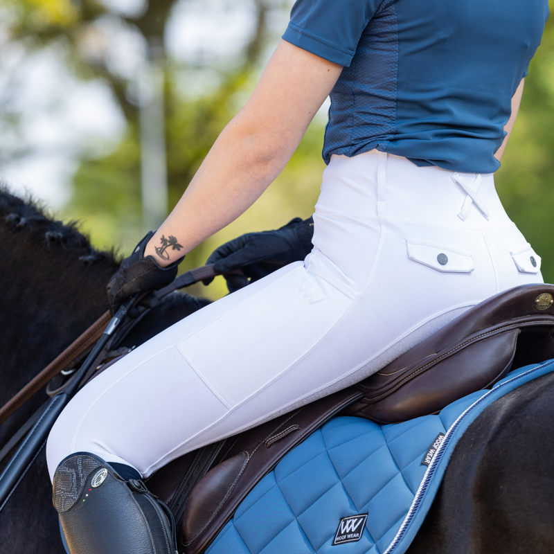 Woof Wear Competition Riding Tights - White-6
