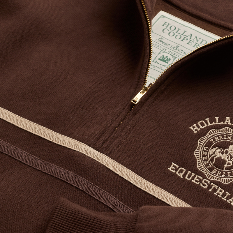 Holland Cooper Roan Quarter Zip - Walnut-5