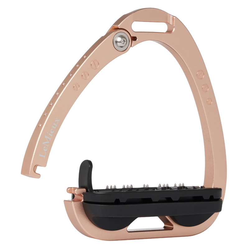 LeMieux Brilliance Vector Balance Stirrup - Rose Gold-1