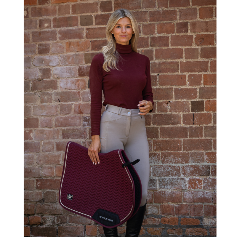 Woof Wear Ladies Roll Neck Shirt - Plum-7